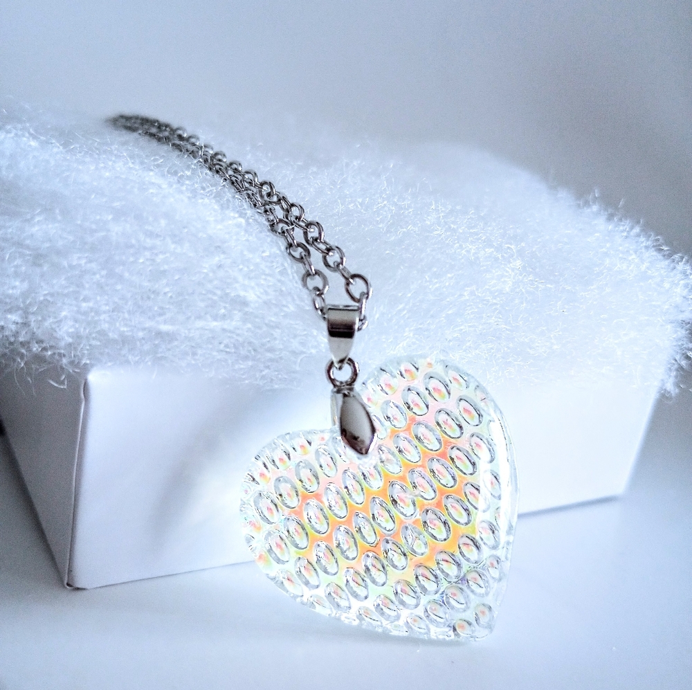 Handcrafted Glass Heart Necklace